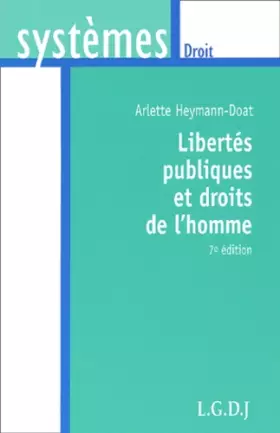 Couverture du produit · Libertés publiques et droit de l'homme, 7e édition