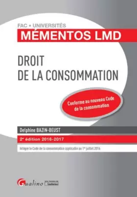Couverture du produit · Mémentos LMD - Droit de la consommation, 2ème Ed.