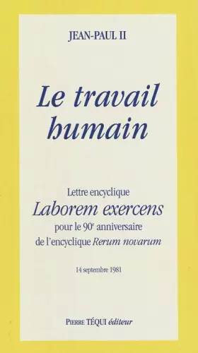 Couverture du produit · Laborem exercens travail humain
