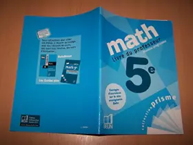 Couverture du produit · Math 5e - Livre du professeur - Nouveau programme - Editions Belin 2006