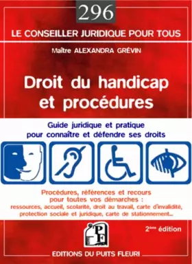 Couverture du produit · Droit du handicap et procédures : Guide juridique et pratique pour connaître et défendre ses droits