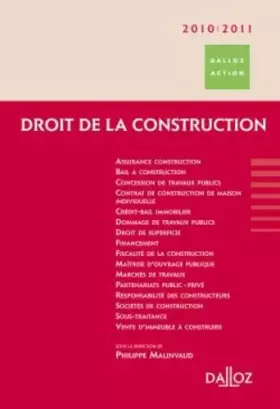 Couverture du produit · Droit de la construction 2010/2011 - 5e éd.: Dalloz Action