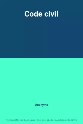 Couverture du produit · Code civil