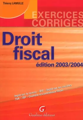 Couverture du produit · Droit fiscal 2003-2004