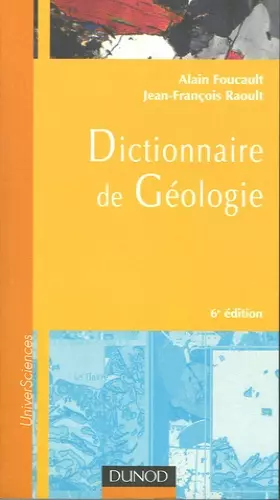 Couverture du produit · Dictionnaire de géologie