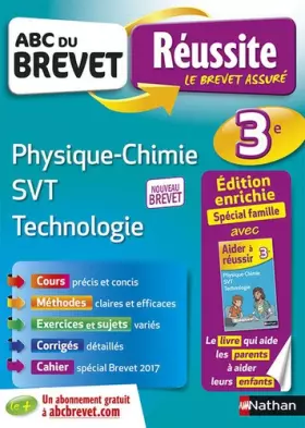 Couverture du produit · ABC du Brevet Réussite Parent Physique-Chimie SVT Techno 3e