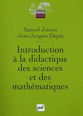Couverture du produit · Introduction à la didactique des sciences et des mathématiques