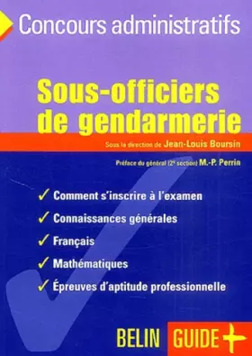 Couverture du produit · Sous-officiers de gendarmerie : L'examen