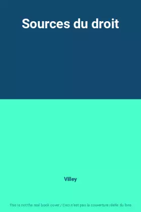 Couverture du produit · Sources du droit