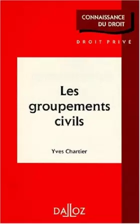 Couverture du produit · Les groupements civils