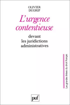 Couverture du produit · L'urgence contentieuse devant des juridictions administratives