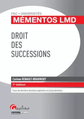 Couverture du produit · Droit des successions