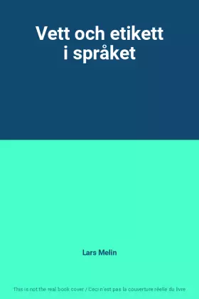 Couverture du produit · Vett och etikett i språket