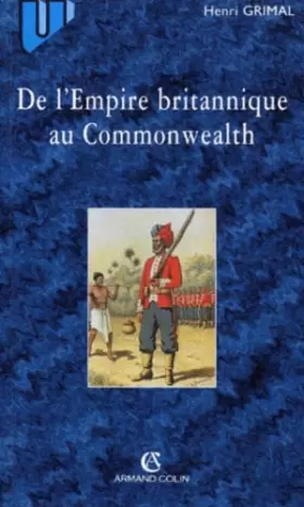 Couverture du produit · De l'Empire britannique au Commonwealth