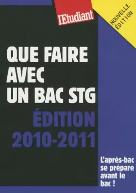Couverture du produit · Que faire avec un BAC STG 2010-2011