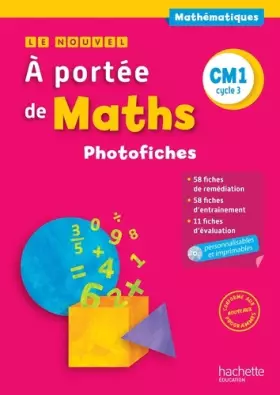 Couverture du produit · Le Nouvel A portée de maths CM1 - Photofiches + CD ROM - Ed. 2016