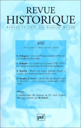 Couverture du produit · Revue historique 2000 nø616