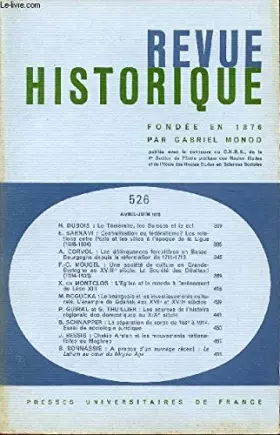 Couverture du produit · REVUE HISTORIQUE / AVRIL-JUIN 1978 / N°526.