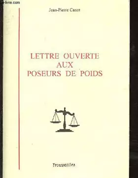 Couverture du produit · Lettre ouverte aux poseurs de poids