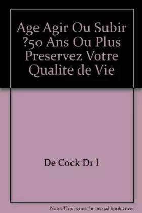 Couverture du produit · AGIR OU SUBIR - LA PRISE EN CHARGE