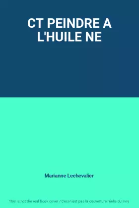 Couverture du produit · CT PEINDRE A L'HUILE NE