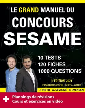 Couverture du produit · Le grand manuel du concours SESAME: 10 tests, 120 fiches, 120 vidéos de cours, 1000 questions