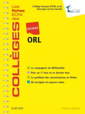 Couverture du produit · Fiches ORL: Les fiches ECNi et QI des Collèges