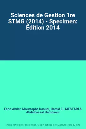 Couverture du produit · Sciences de Gestion 1re STMG (2014) - Specimen: Édition 2014