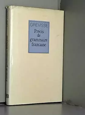 Couverture du produit · Précis de grammaire française