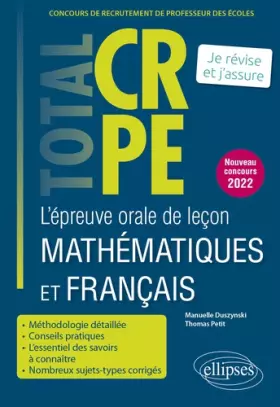 Couverture du produit · L'épreuve orale de leçon mathématiques et français