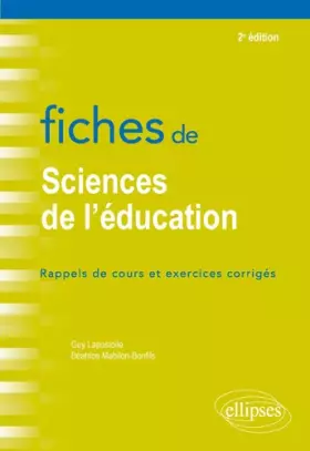 Couverture du produit · Fiches de sciences de l'éducation - 2e édition