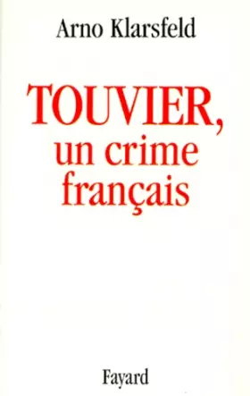Couverture du produit · Touvier, un crime français