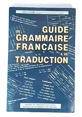 Couverture du produit · Guide de grammaire française