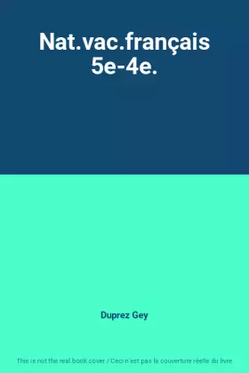 Couverture du produit · Nat.vac.français 5e-4e.