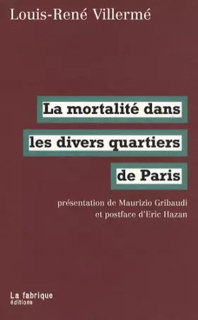 Couverture du produit · La Mortalité dans les divers quartiers de Paris