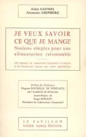 Couverture du produit · Je veux savoir ce que je mange