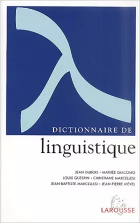 Couverture du produit · Dictionnaire de linguistique