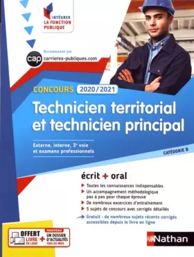 Couverture du produit · Concours Technicien territorial et Technicien principal - Intégrer la fonction publique - 2020/2021
