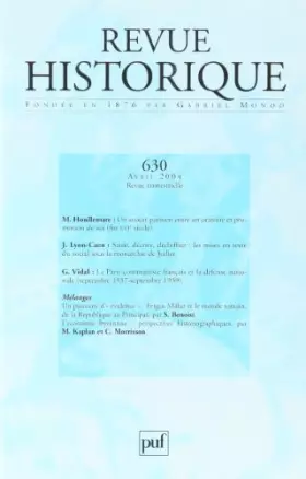 Couverture du produit · Revue historique 2004, numéro 630