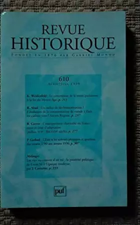 Couverture du produit · Revue historique, 1999 numéro 610