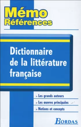 Couverture du produit · Dictionnaire de la littérature française