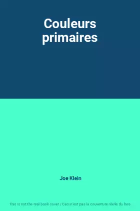 Couverture du produit · Couleurs primaires