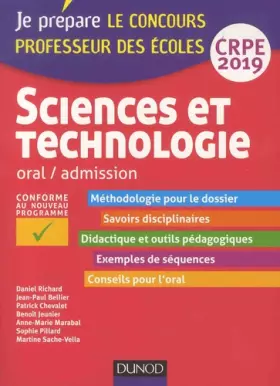 Couverture du produit · Sciences et technologie - Oral, admission - CRPE 2019