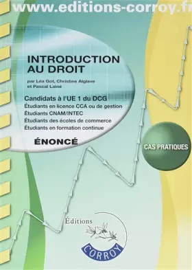 Couverture du produit · Introduction au droit - Énoncé: UE 1 du DCG