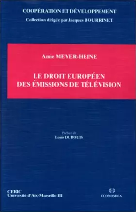Couverture du produit · Le droit européen des émissions de télévision