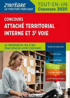 Couverture du produit · Concours Attaché territorial Interne et 3e voie- Tout-en-un - 2020: Tout-en-un - 2020 (2020)