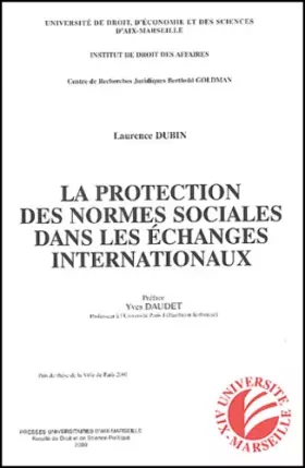 Couverture du produit · La protection des normes sociales dans les échanges internationaux