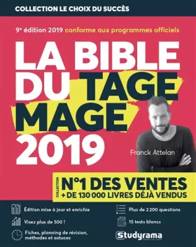 Couverture du produit · La Bible du TAGE MAGE - 9e édition 2019 - Visez plus de 500 - Fiches - 15 Tests blancs - Plus de 2200 questions + Vidéos