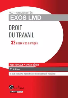 Couverture du produit · Exercices corrigés de Droit du travail