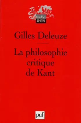 Couverture du produit · La philosophie critique de Kant